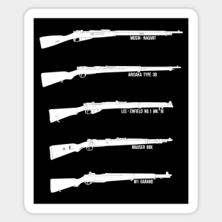 The best for a militarist! WW2 Rifles Sticker